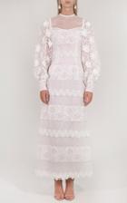 Moda Operandi Andrew Gn Embroidered Silk Midi Dress