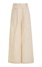 Atoir Like No Other Pinstriped Linen-cotton Pants