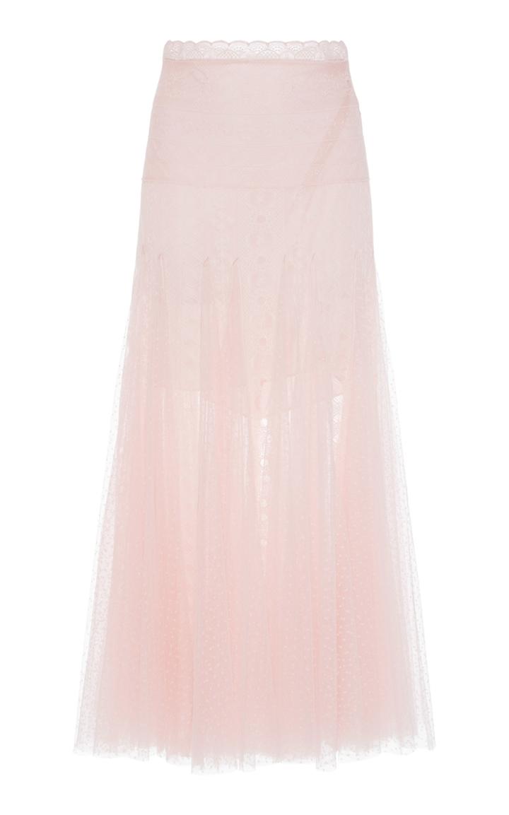 Costarellos Flounce Hem Tulle Skirt