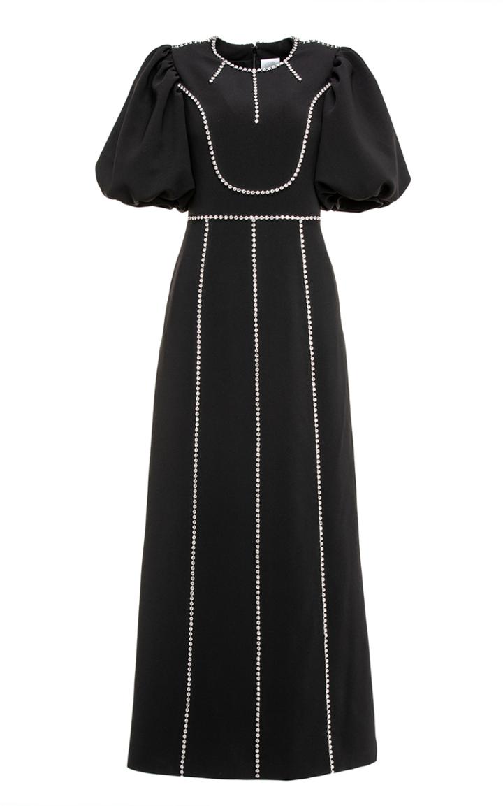Moda Operandi Huishan Zhang Piper Crystal-trimmed Crepe Maxi Dress