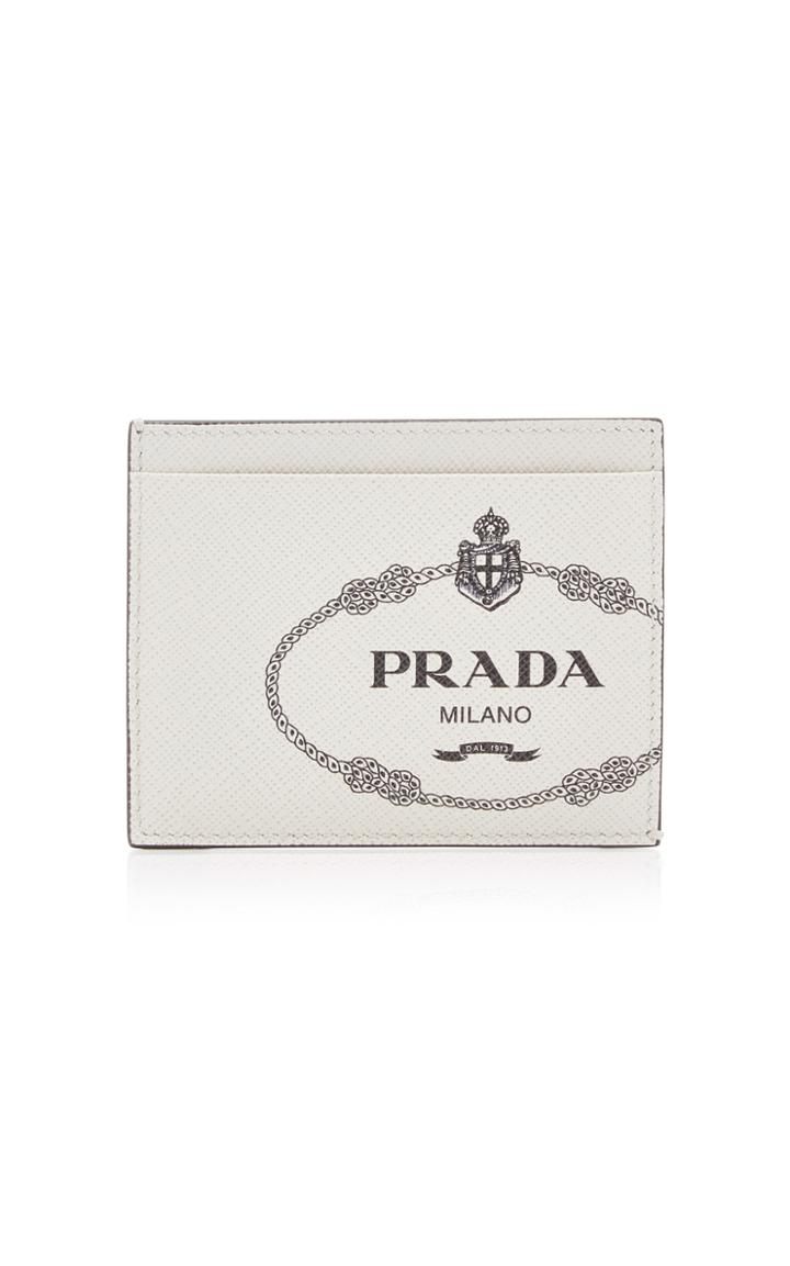 Prada Logo Leather Billfold Wallet