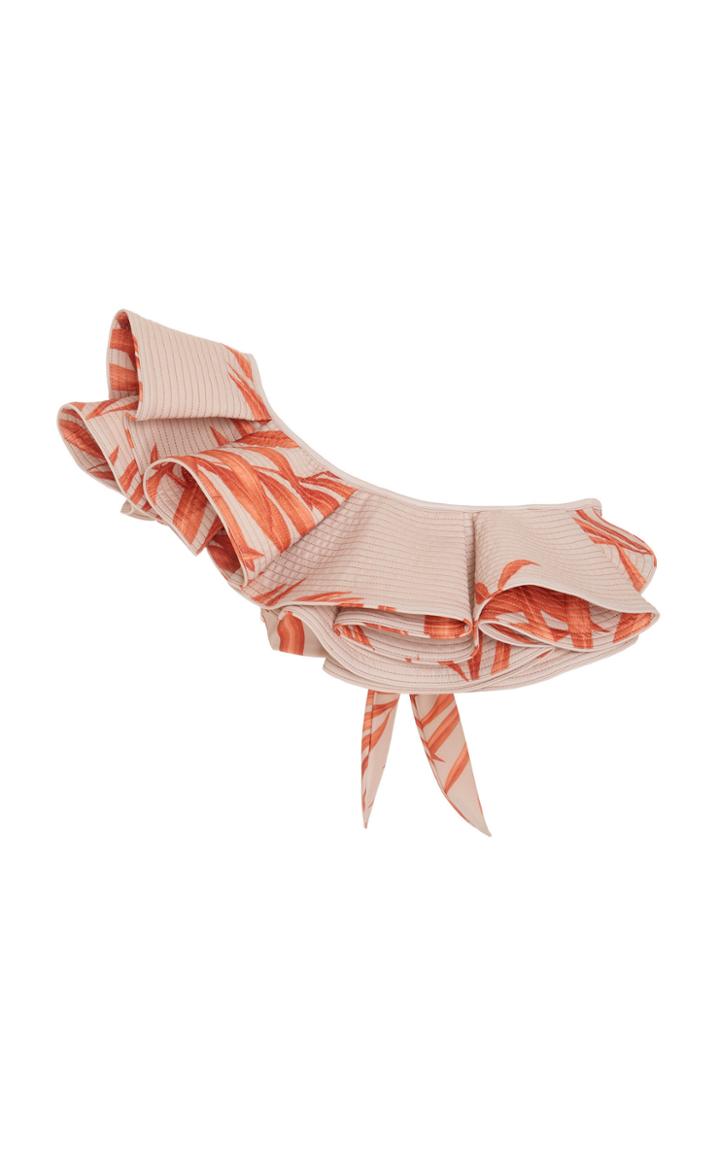 Johanna Ortiz Exclusive Puntamaroma Printed One-shoulder Bikini Top