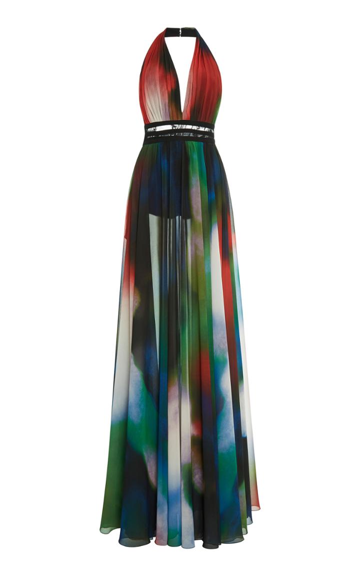 Elie Saab Halter Georgette Gown