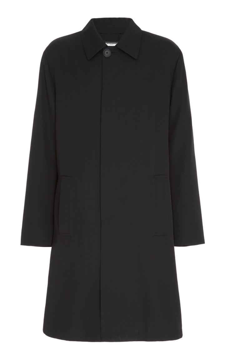 Givenchy Logo-printed Belted Wool Coat