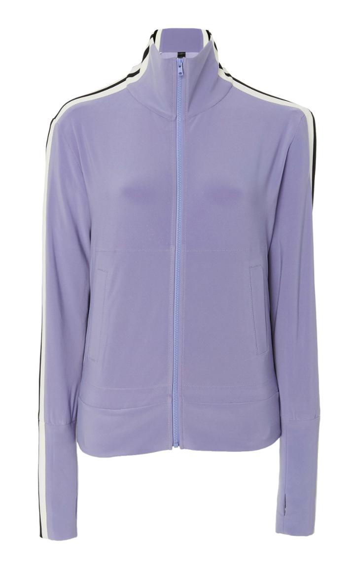 Norma Kamali Crewneck Zip-up Sweater