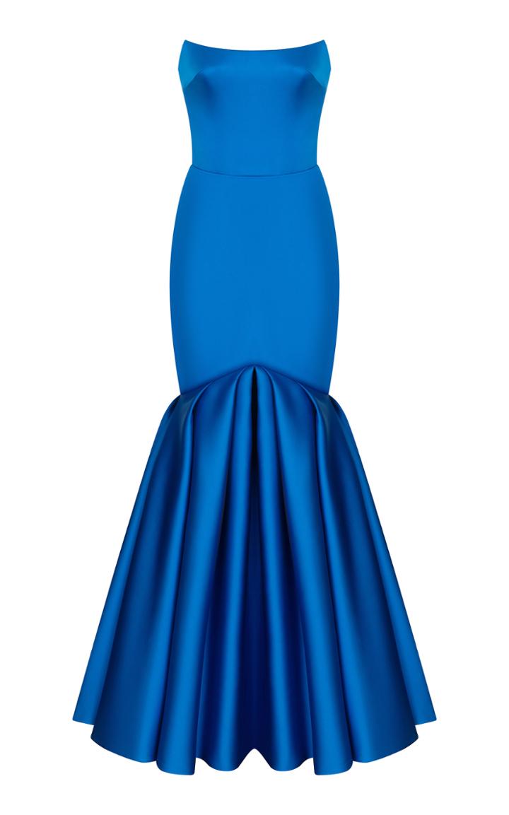 Moda Operandi Rasario Strapless Satin Trumpet Gown