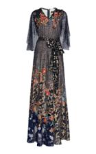 Biyan Isamarie Embellished Cape Dress