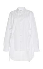 Maison Margiela Tie Detail Cotton Button Down Shirt