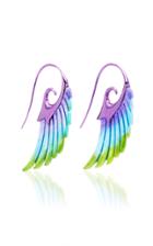 Noor Fares Purple Multi Wing Earrings