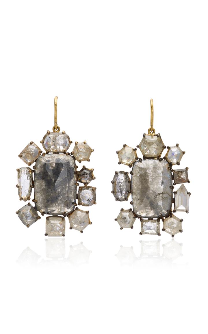 Moda Operandi Sylva & Cie One Of A Kind 18k Yellow Gold And Diamond Earrings