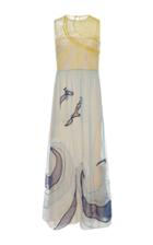 Red Valentino Sleeveless Tulle Midi Dress