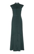 Olivier Theyskens Buttoned Silk Maxi Dress