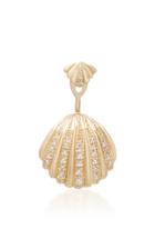 Yvonne Leon Puce Et Dss Coquillage 18k Gold Diamond Single Earring