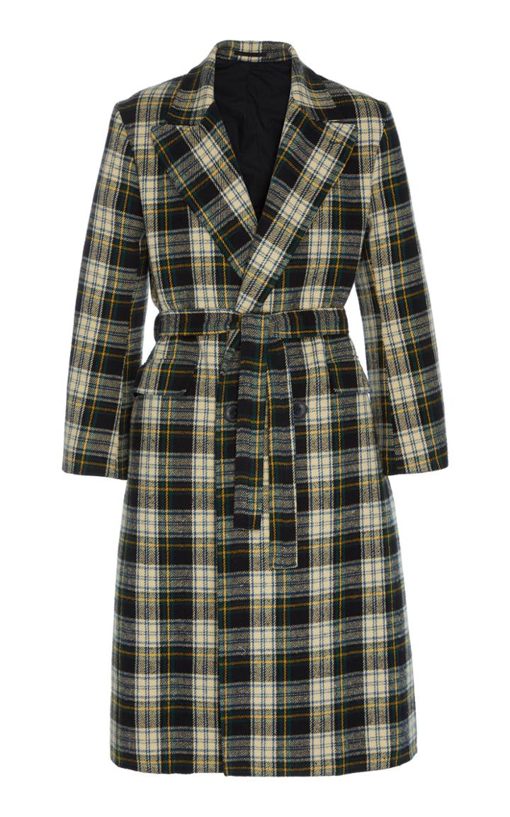 Rhude Plaid Long Coat