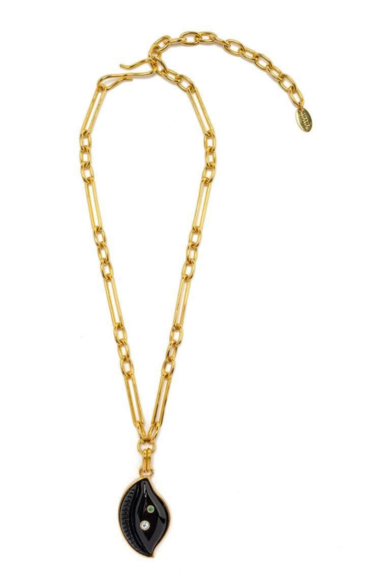 Moda Operandi Lizzie Fortunato Black Onyx Cowrie Necklace