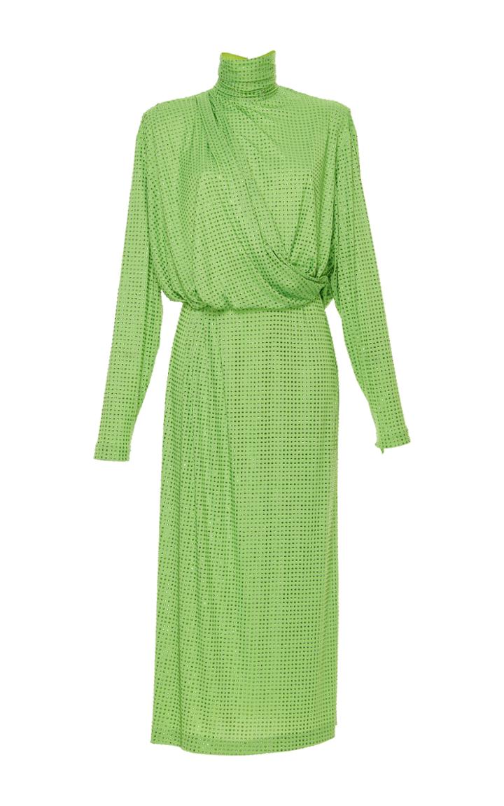 Emilio Pucci Embellished Draped Midi Dress