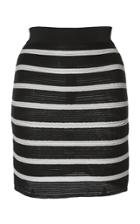 Balmain Striped Mini Skirt