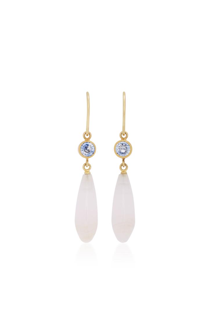 Mallary Marks Apple & Eve 18k Gold, Sapphire And Aragonite Earrings
