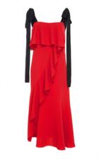 Goen.j Ruffle-trimmed Midi Dress
