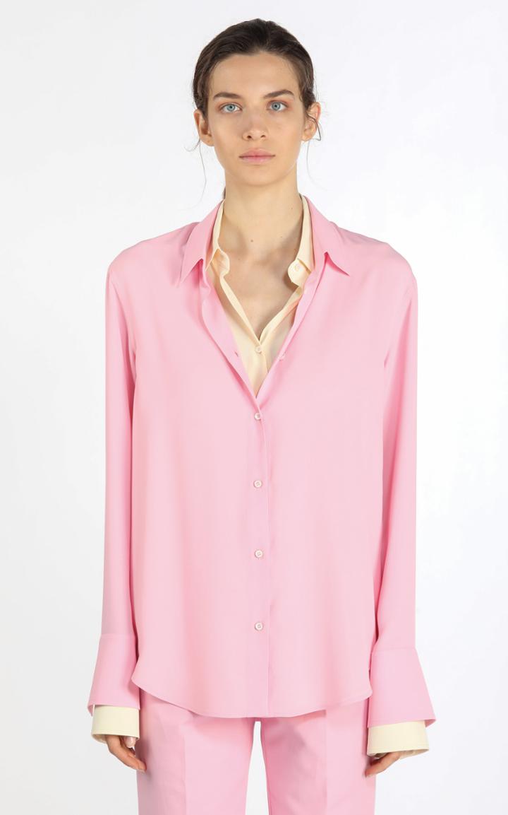 Moda Operandi N21 Oversized Layered Two-tone Crepe Shirt