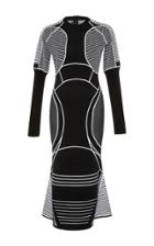 Versace Contrast Fitted Knit Dress