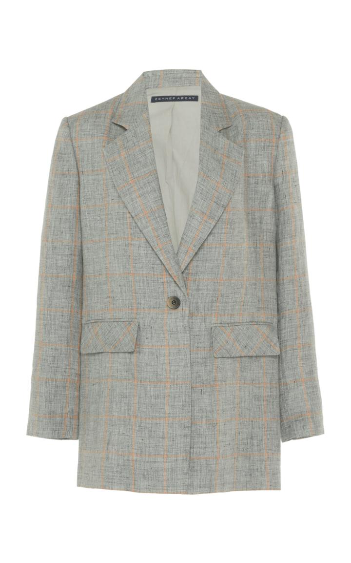 Zeynep Aray Linen Boyfriend Blazer