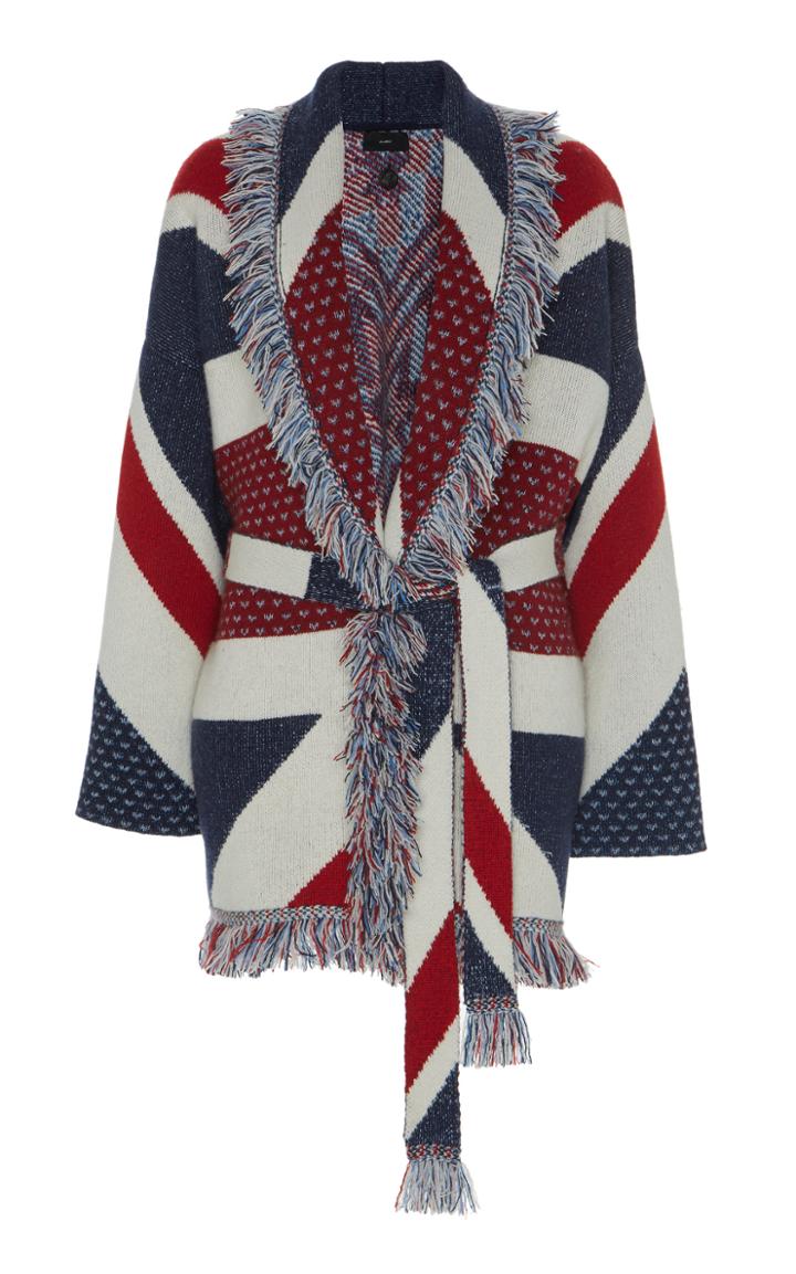 Alanui Union Jack Cashmere Cardigan