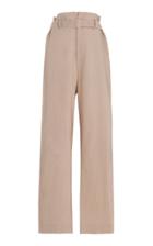 Low Classic Belted Linen-blend Wide-leg Pants