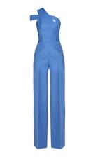 Moda Operandi Matriel One Shoulder Tropical Wool Jumpsuit