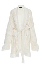 Alanui Embroidered Net Stitch Wool Cardigan