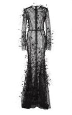 J. Mendel Feather Embroidered Gown