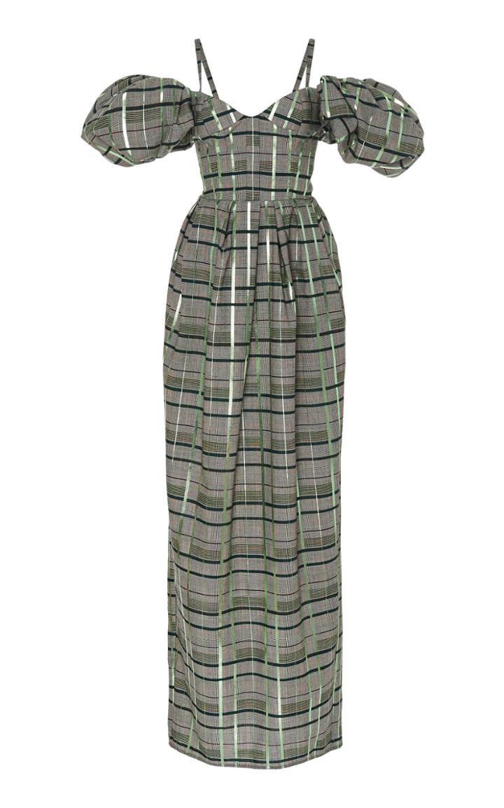 Rosie Assoulin Balloon Sleeve Wool-blend Dress