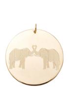 Emily & Ashley Double Elephant Engraved Charm