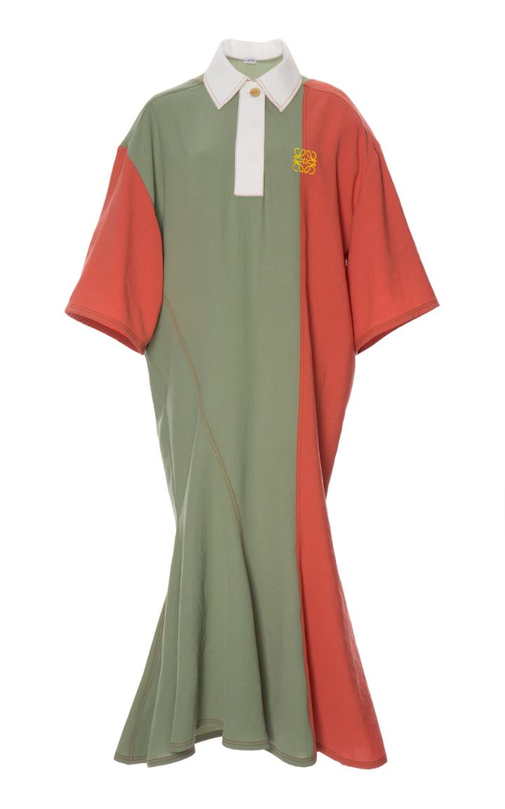 Loewe Oversized Knit Polo Neck Dress