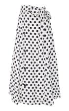 Lisa Marie Fernandez Diana Belted Polka Dot Linen Skirt