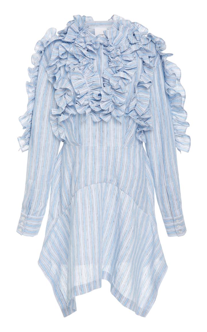 Acler Telford Accordion Ruffle Shirt Dress