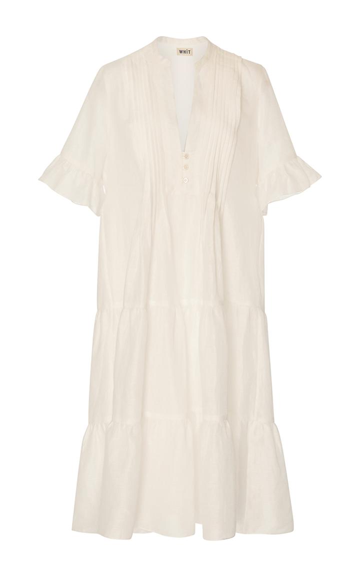 Whit Isa Ruffle Linen Dress