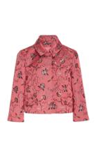 Zac Posen Jacquard Floral Short Jacket