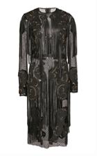 Zuhair Murad Leather Fringe Embellished Tulle Dress