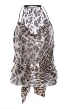 Paco Rabanne Fitted Cowl Neck Blouse
