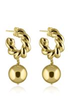 Isabel Lennse Twisted Gold-plated Drop Earrings
