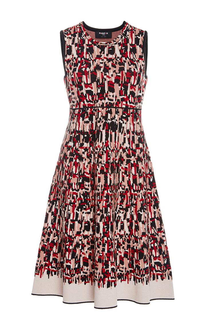 Paule Ka Jacquard Tweed Knit Dress