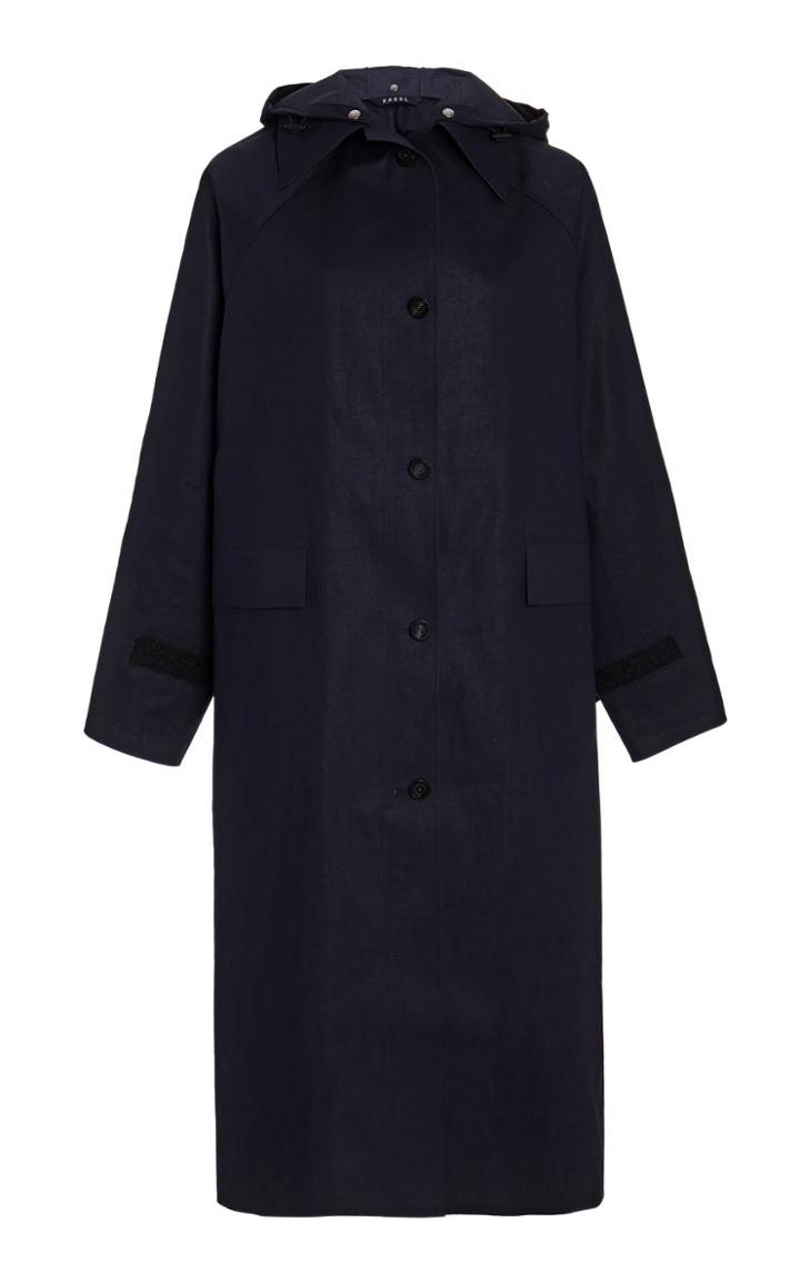 Kassl Hooded Cotton Trench Coat
