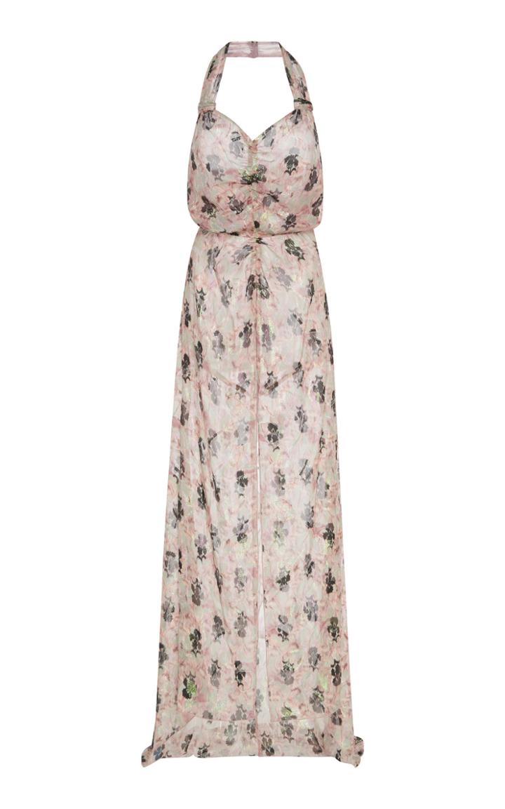 Anna Sui Black Iris Lurex Jacquard Dress