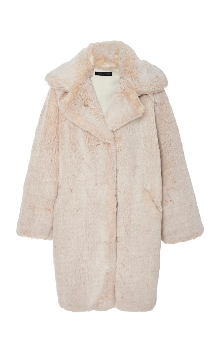 Sally Lapointe Oversized Faux Fur Coat