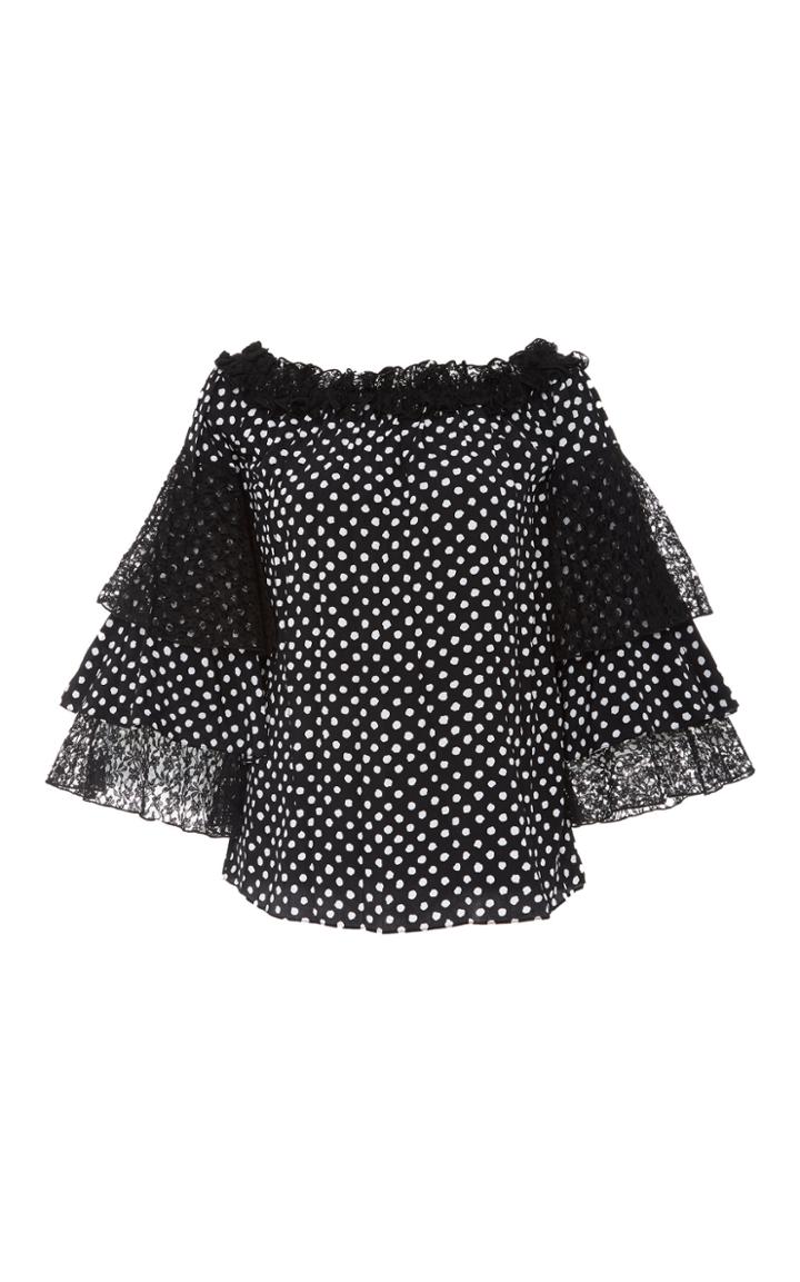 Michael Kors Collection Crushed Off The Shoulder Top
