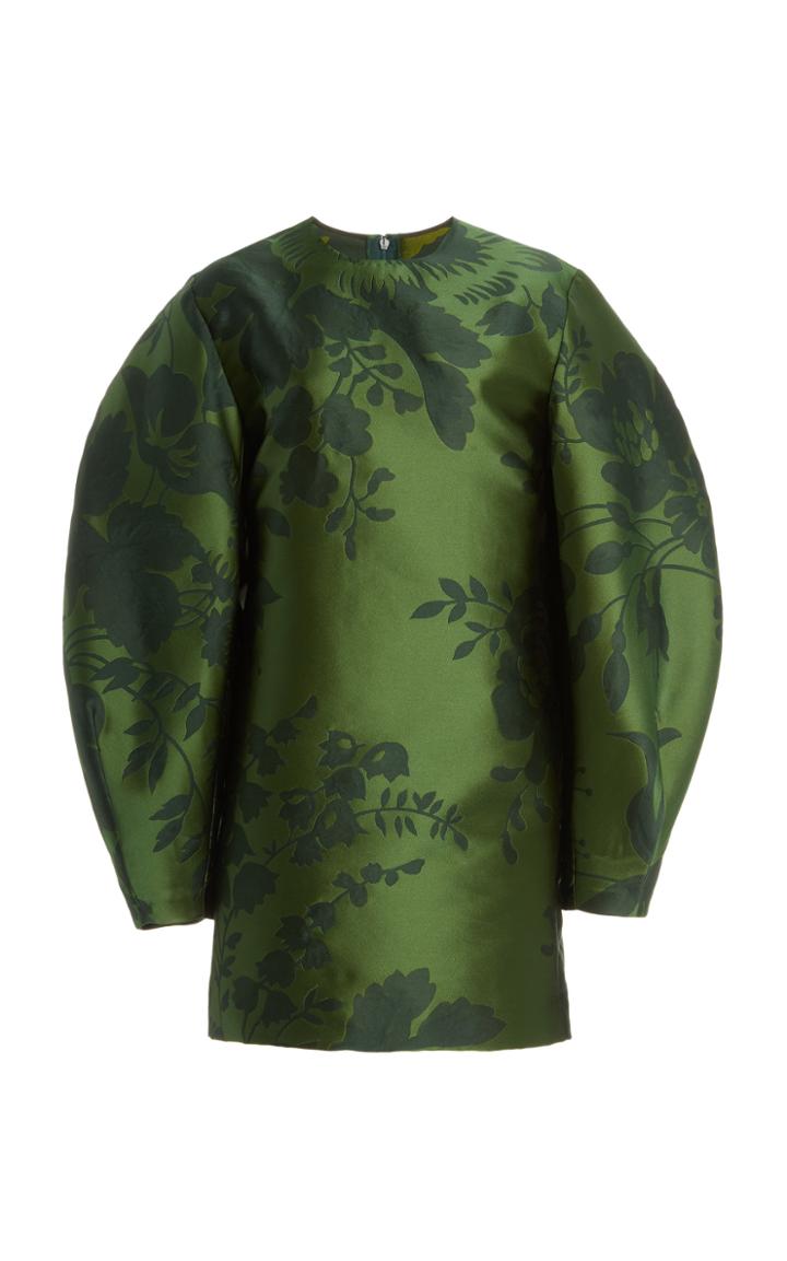 Moda Operandi Carolina Herrera Balloon Sleeve Jacquard Shift Dress