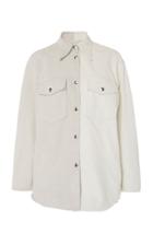 Mm6 Two-toned Leather Button-down Shirt