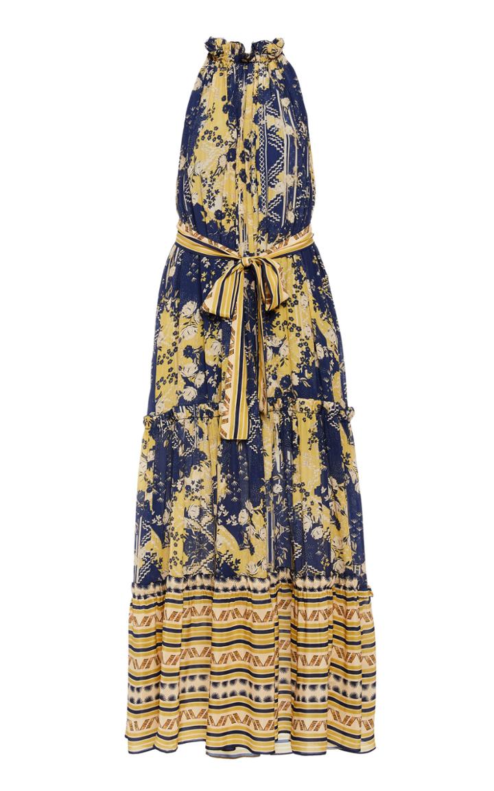 Moda Operandi Chufy Lima Pleated Chiffon Dress Size: Xs