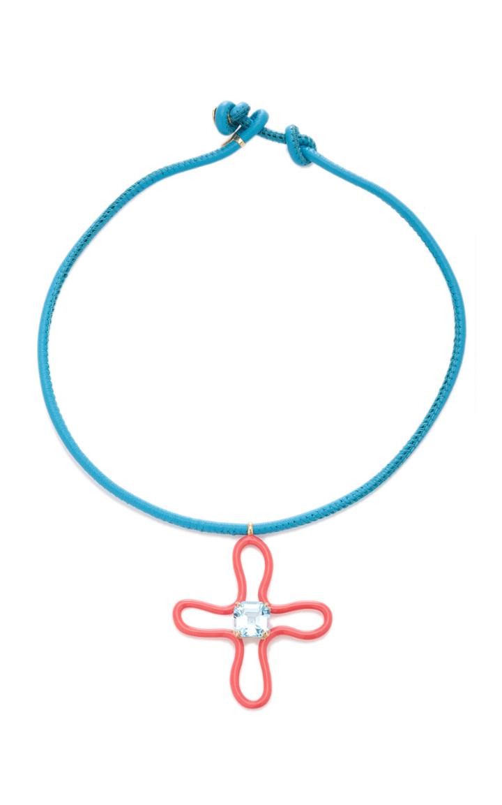 Moda Operandi Bea Bongiasca Pop Choker With Lucky Flower Pendant